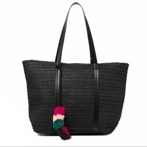 shiraleah pom pom tote